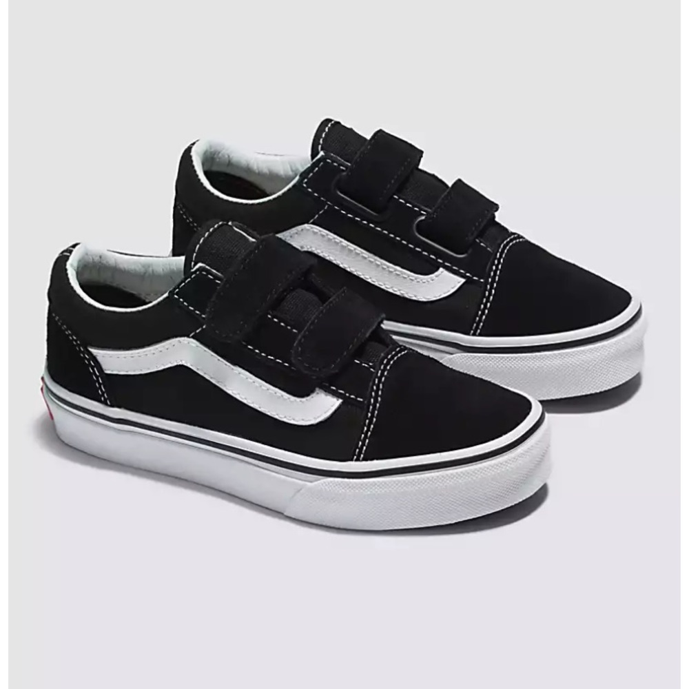 Kids VANS. Boy (or girl) kids size 9 black&white strap on vans. Great condition